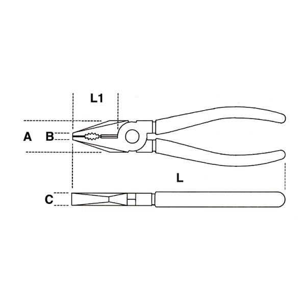 Beta 1150MQ Pinza Universale Cromata Lucida Isolata 1000V - BETA UTENSILI - Immagine 2